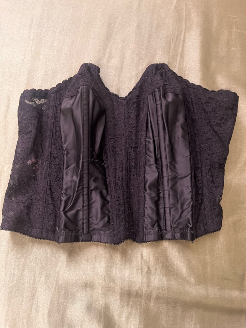 Black Lace Bustier Corset Top - Women Intimates